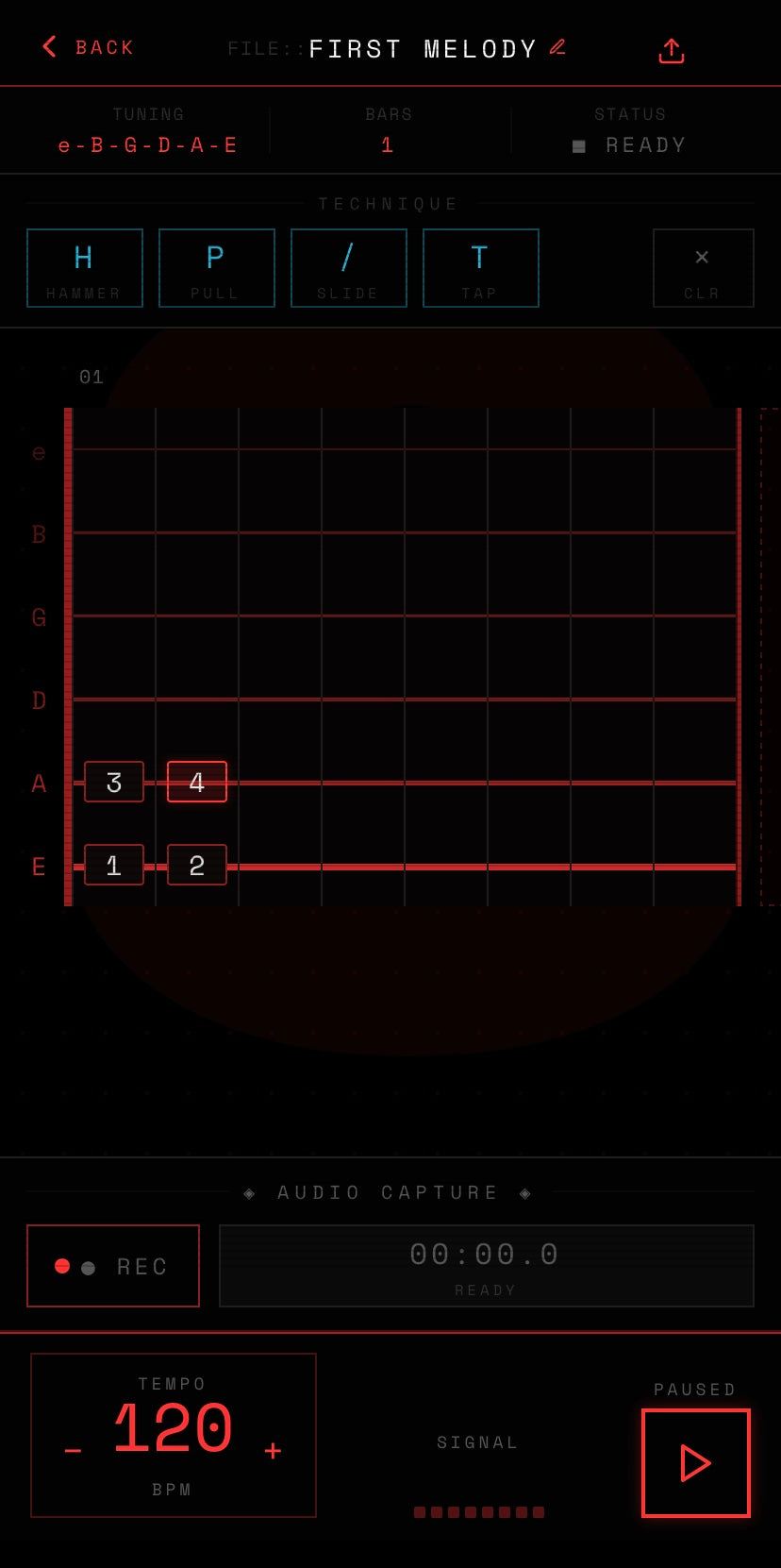 Guitar Tab-Riff Recorder