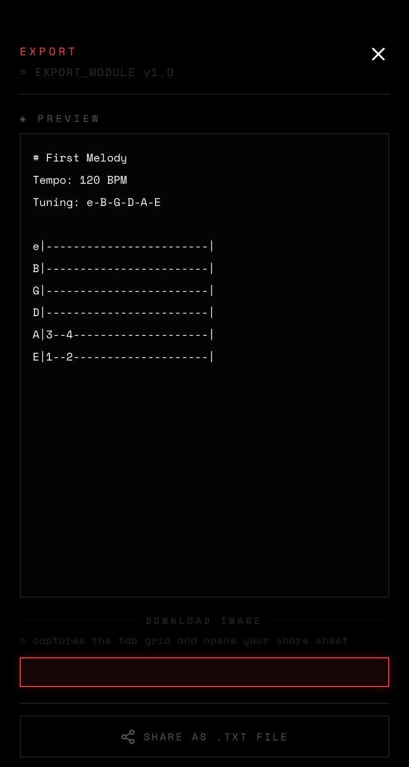 Guitar Tab-Riff Recorder