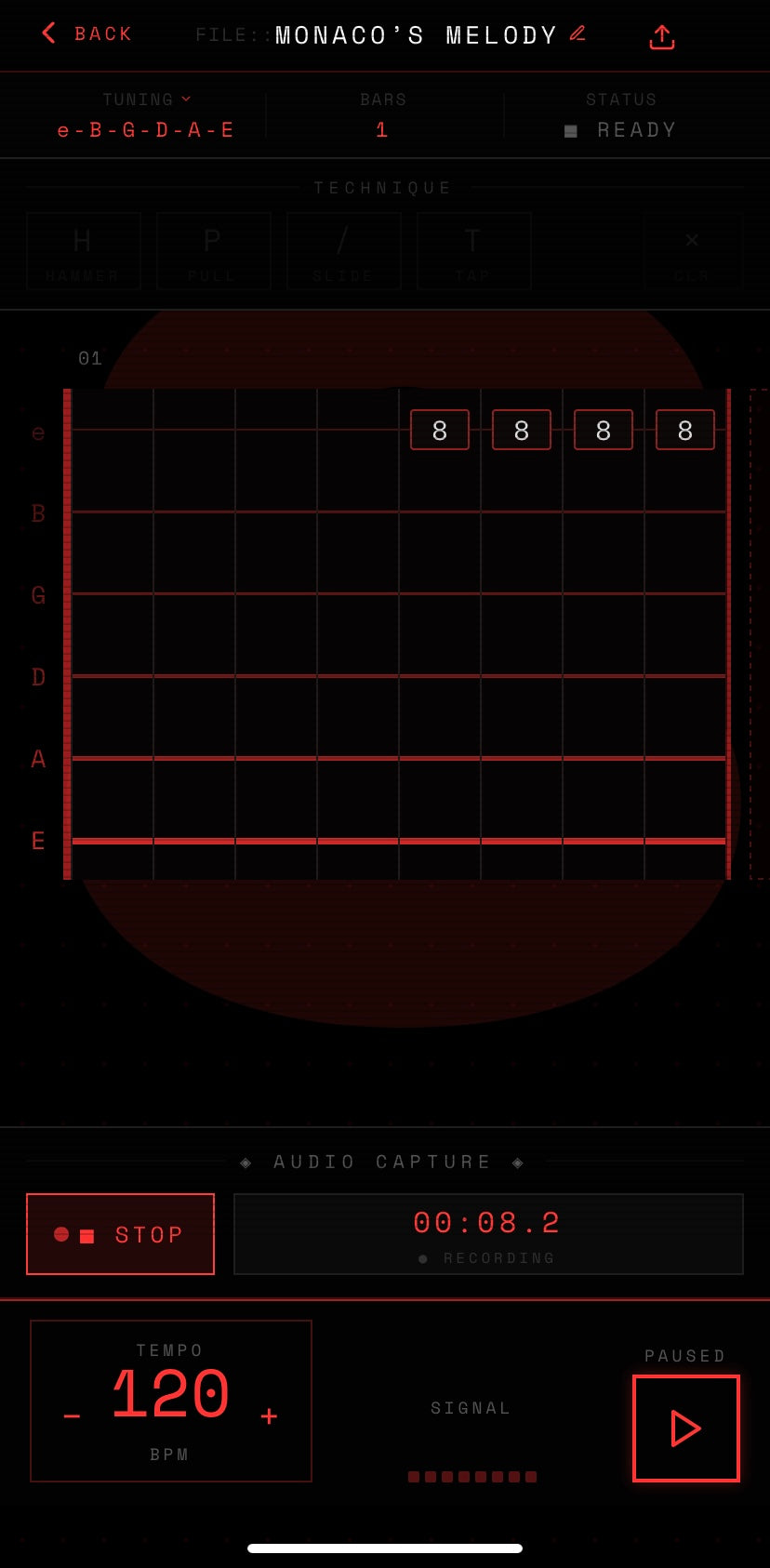 Guitar Tab-Riff Recorder