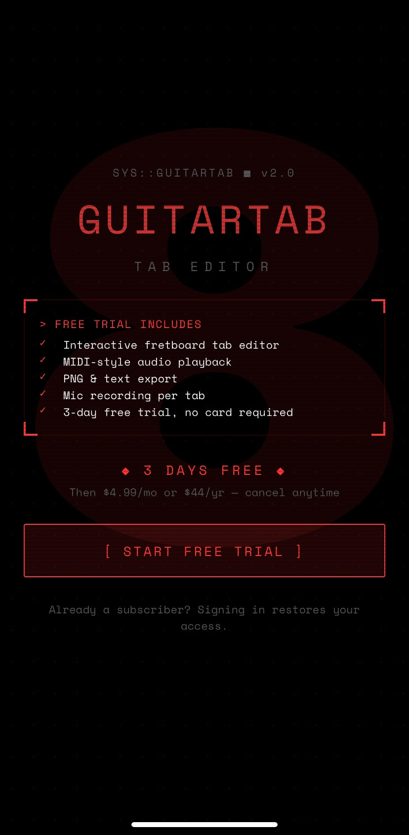 Guitar Tab-Riff Recorder